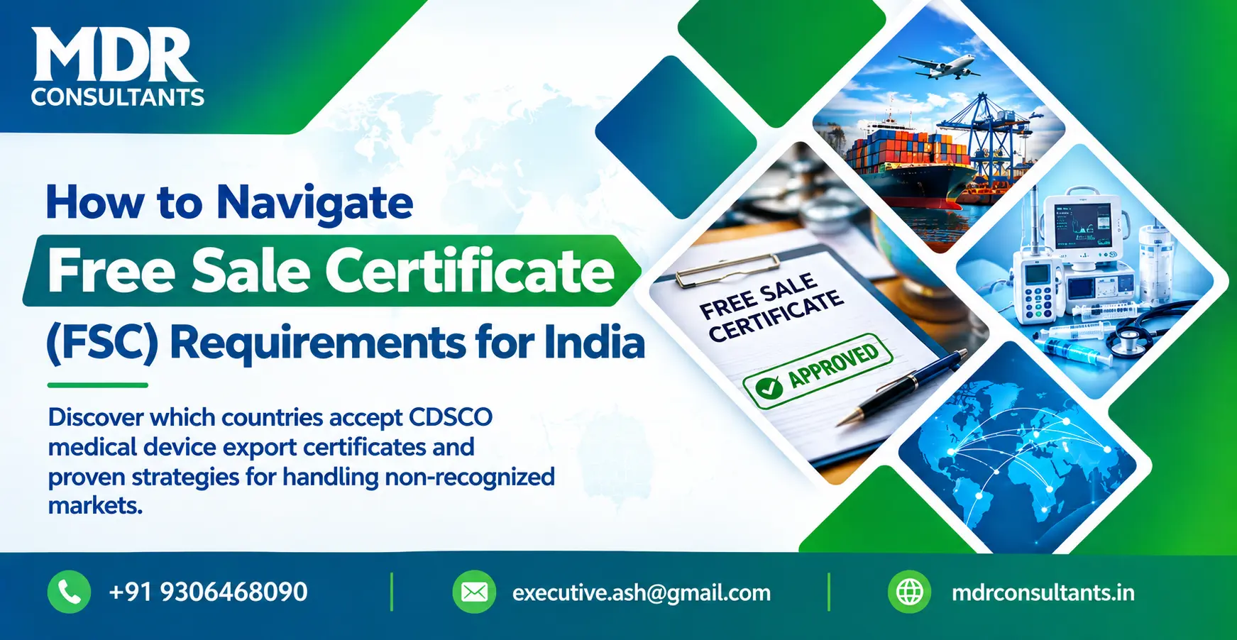 Free Sale Certificate for Medical Devices in India: CDSCO Requirements, Application Process and Export Guidance