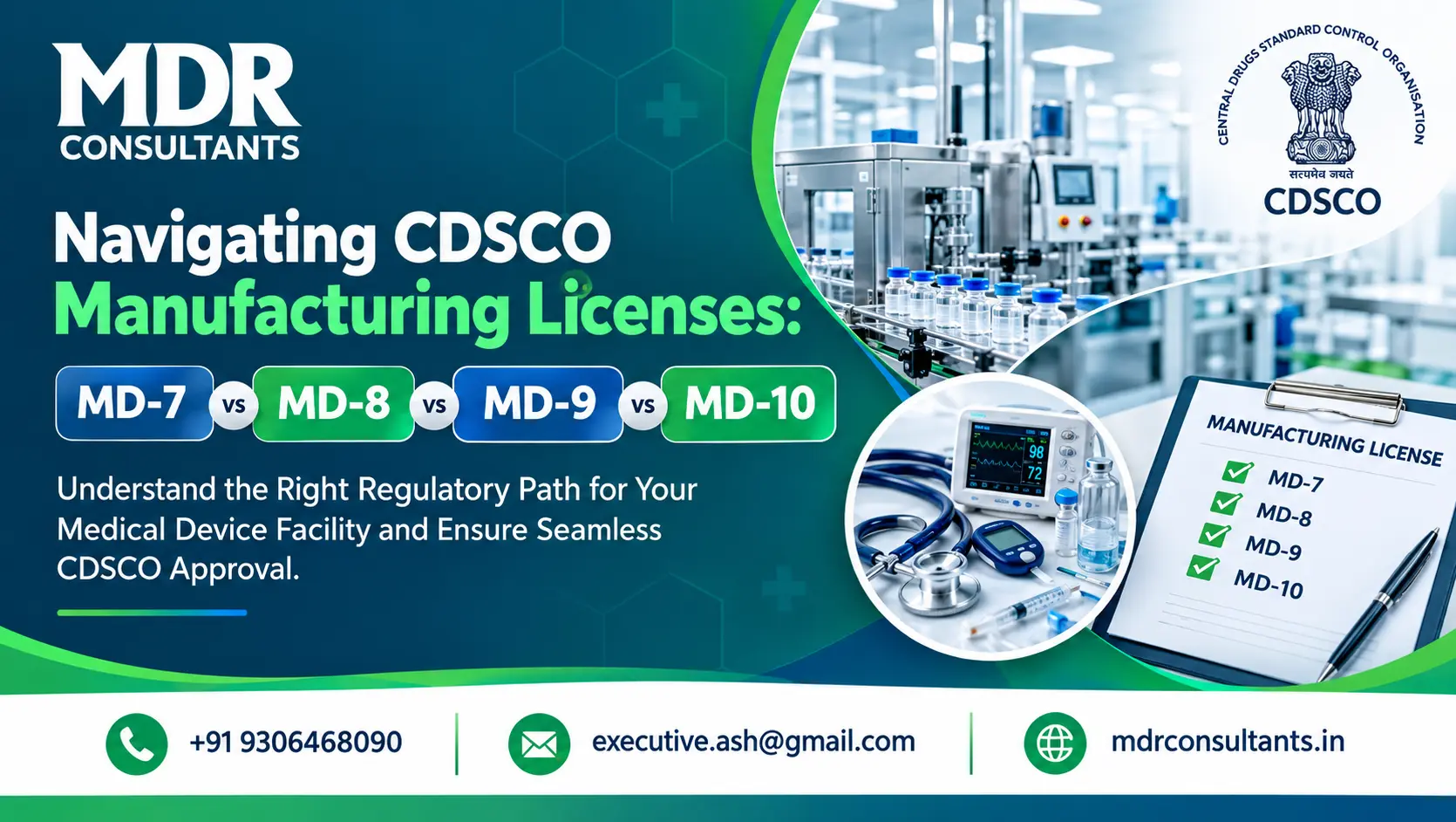 CDSCO Medical Device Manufacturing Licence: MD-7, MD-8, MD-9 & MD-10 Explained